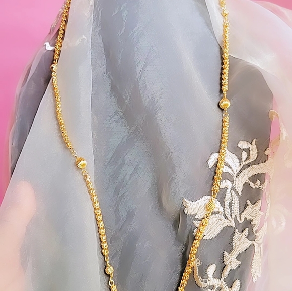 18k Gold plated Long Ball Tulip Chain NWT - Picture 4 of 6